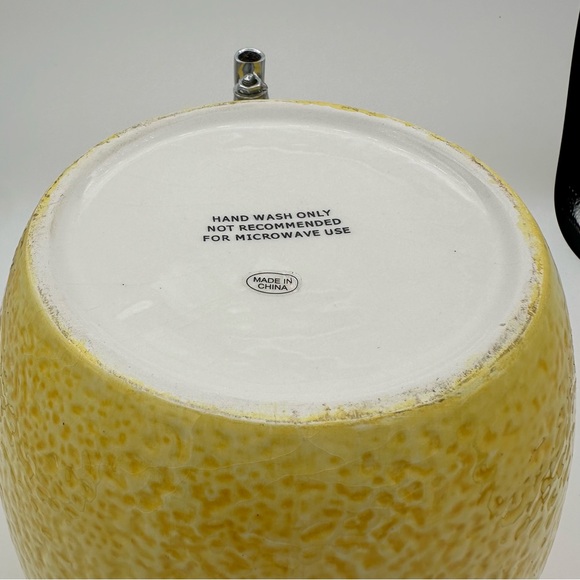 Vtg Cracker Barrel stoneware collection Fresh lemonade drink dispenser - Picture 4 of 15